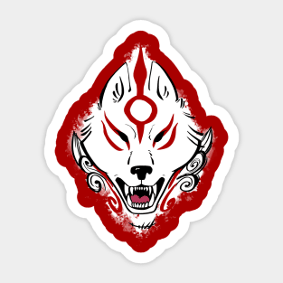 Okami Amaterasu (White Paint) Sticker